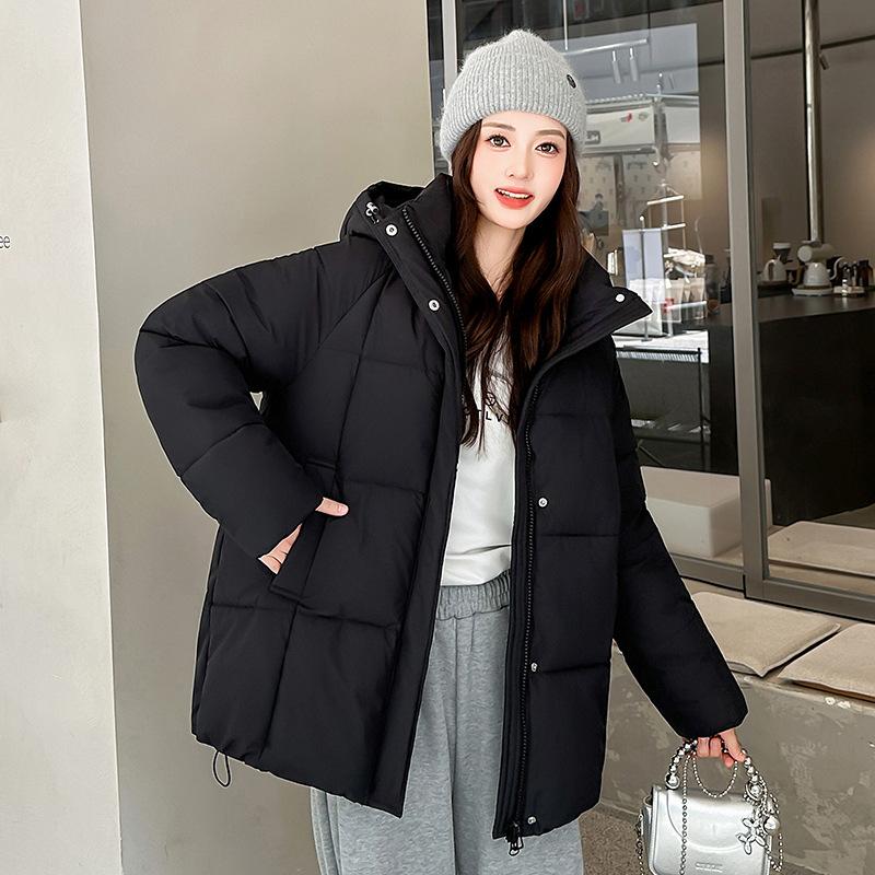 Simple new cotton-padded clothes for women's winter medium and long loose thickened cotton-padded clothes, cotton-padded jackets, versatile jackets