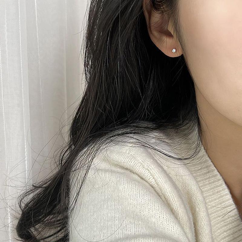 1Pair 3/4/5Mm Zircon Ear Studs Earrings For Women Stainless Steel Cartilage Helix Ear Bone Nail Piercing Ear Jewelry Gif