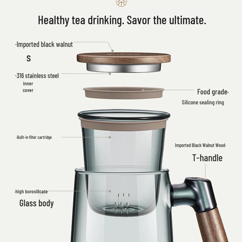 SUPOR Borosilicate Glass Tea Infuser Cup