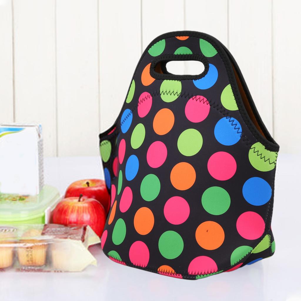 Insulated Thermal Lunch Bag Waterproof Neoprene Lunch Box Handbag for Picnic Camping