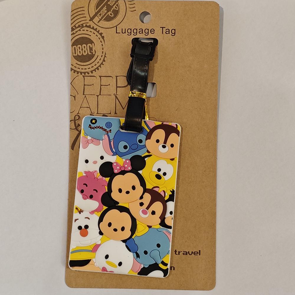 Cute Cartoon Bowknot Silicone Luggage Tag - White Palm Design
