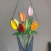 Flower Stained Window Hangings Stunning Handicrafts Flower Suncatcher Flower Lovers Thanksgiving Gifts For Window Decor