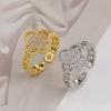 New Fashion Personalized Design Four-leaf Clover Ring Girl Temperament Sweet Cool Style Ring