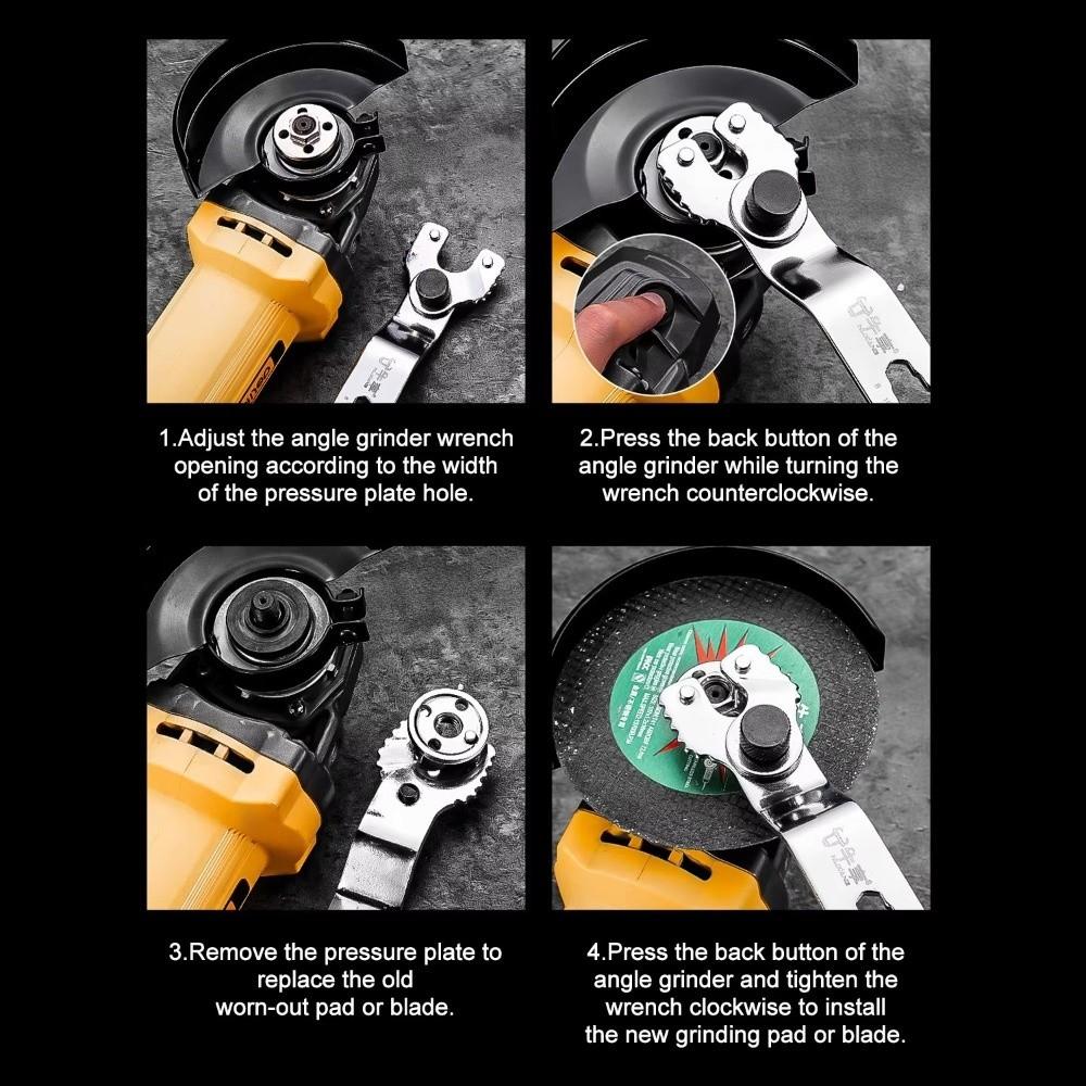Adjustable Jaw Angle Grinder Wrench Multi Function Grinder Wrench Disc Replacement