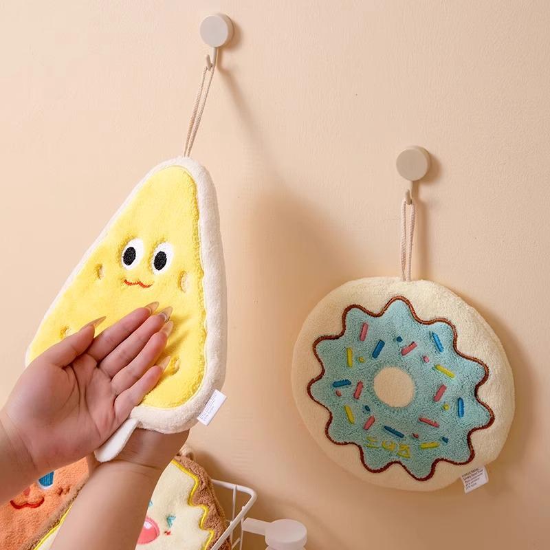 Absorbent Quick-Dry Cartoon Hand Towel - Thick Kitchen Dishcloth for Kids