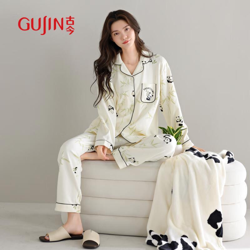 GUJIN Women s Pure Cotton Casual Pajama Set XL