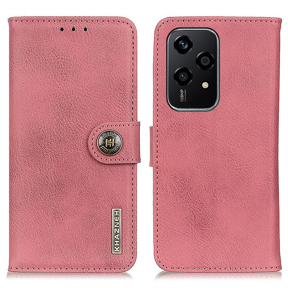 KHAZNEH For Honor 200 Lite Case Cowhide Texture Leather Mobile Phone Cover with Wallet