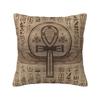 Nordic Egyptian Cats And Ankh Cross Cushion Cover for Sofa Velvet Ancient Egypt Throw Pillow Case for Living Room