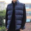 Gilet en coton duvet pour homme printemps et automne, style européen et américain, mode décontractée, grand col, veste chaude