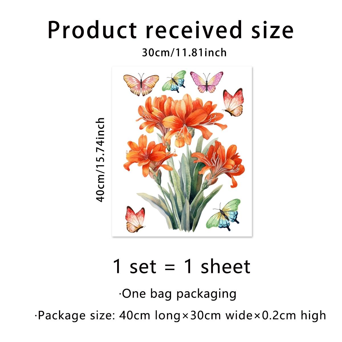 

Fresh Little Daisy Window Stickers Electrostatic Butterfly Decorative Window Wall Decal 30x40cm