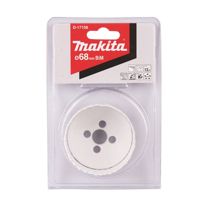 Scie cloche - makita - ø 68 mm - bi-métal - denture progressive - hss