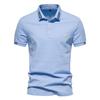 Men S Short Sleeve Solid Embroidered Cotton Polo Shirt Casual Summer