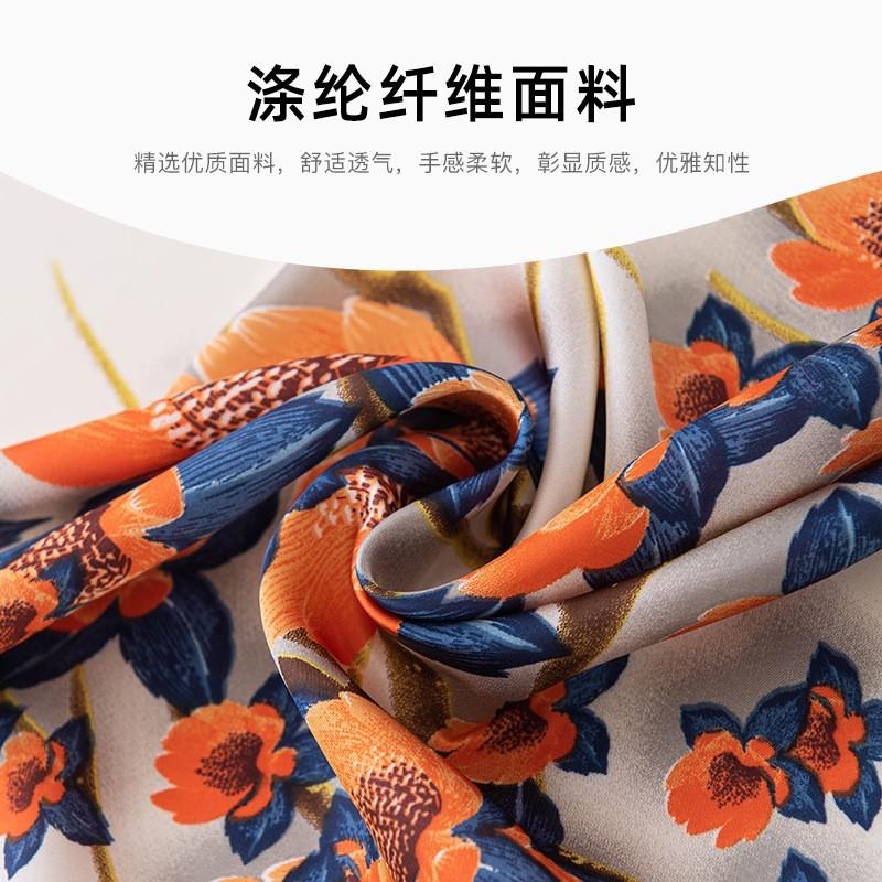 New scarf printed square scarf retro silk scarf atmosphere fashionable versatile scarf office shawl