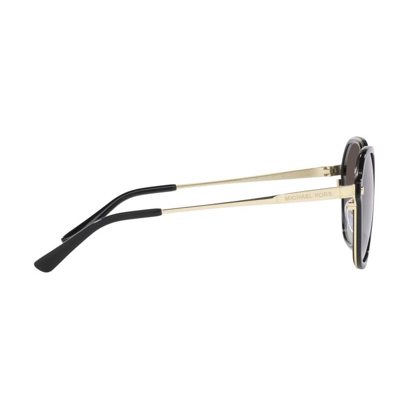 MICHAEL KORS Temple Logo Metal Irregular Sunglasses Women's Black