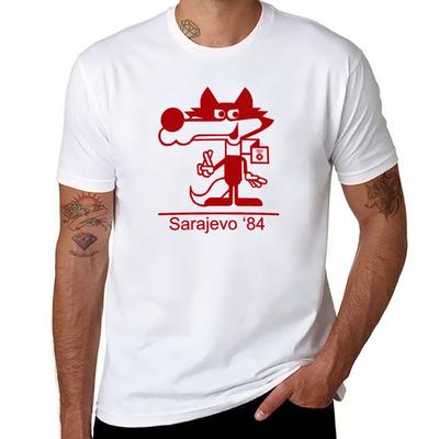 Vucko - Mascot 1984 - Sarajevo T-Shirt Man T Shirt Cotton Anime Tshirt T-Shirt