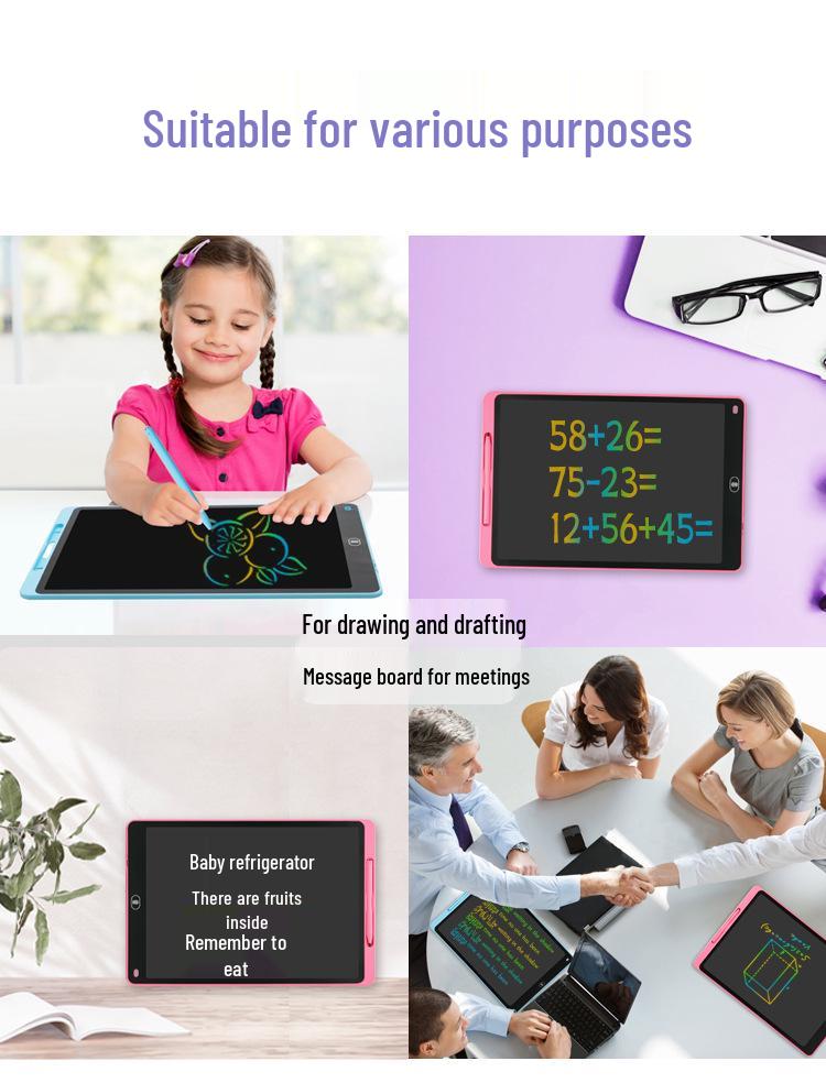 16-20 Inch LCD Writing Tablet: Children's Drawing & Handwriting Board with One-Key Clear