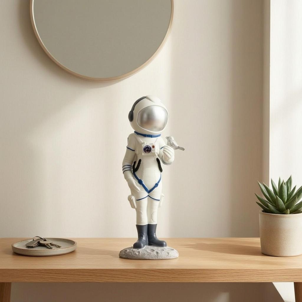 Female Astronaut Figurine Small Sculpture Sculptural for Collectors