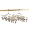 Multi-functional Windproof Clothes Hanger with Anti-slip Clips for Balcony and Dormitory Use
