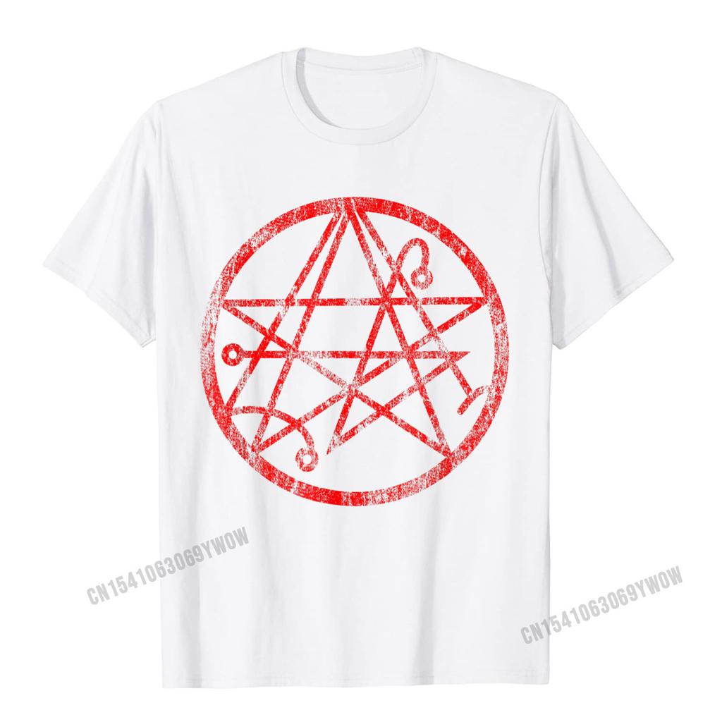 Necronomicon Symbol Shirt Demonic Gothic Horror TShirt Camisas Unisex T Shirt Popular Birthday Cotton Unisexs Tees Casual