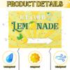 Confezione da 3 Cartelli per Chiosco di Limonata 17''X 12'' Cartello Estivo per Giardino con Picchetto in Plastica Ondulata Bicolore Segni Limon-Ada Lemo-