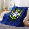 Brazil National Team CBF Printed Flannel Blanket, soft throw for bedroom sofa, washable,soccer fan merchandise, great gift.