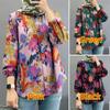 Women's Floral Puff Sleeve Muslim Shirt - New Arrival