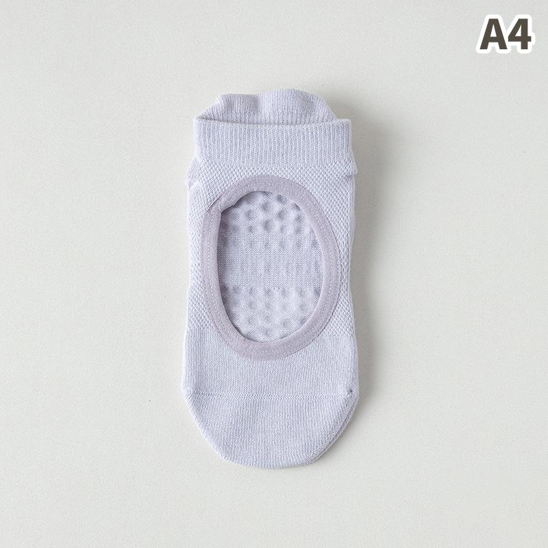 1Pair Women Pilates Socks Backless Anti-Slip Breathable Yoga Socks Ankle Ladies Ballet Dance Sports Socks For Fitness Gym