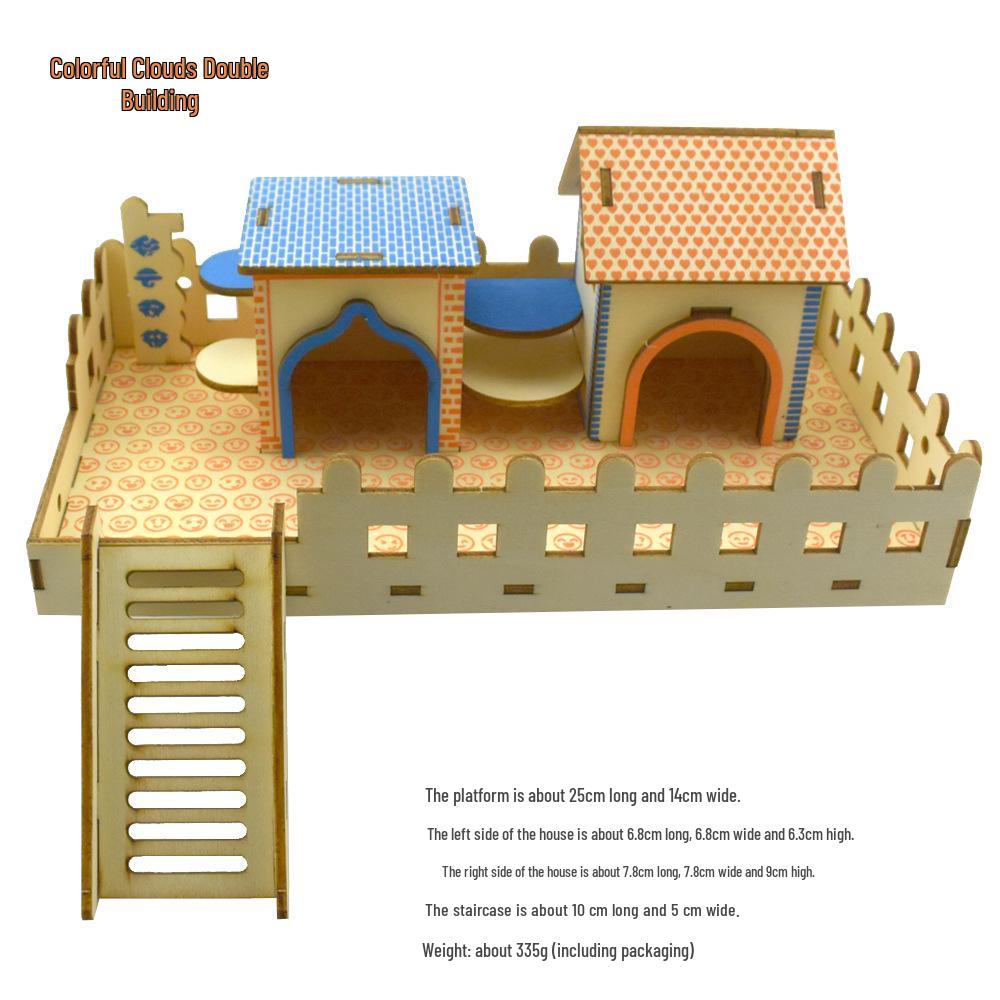 Goldhamster Drahtkäfig mit Spielzeug & Nest - 4 Jahreszeiten Villa für Anfänger