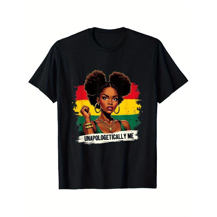 Unapologetically Me Afro Pride Graphic T-Shirt - Bold Retro Design with Vibrant Geometric Patterns, Cotton Loose Fit Unisex Tee for Men & Women,