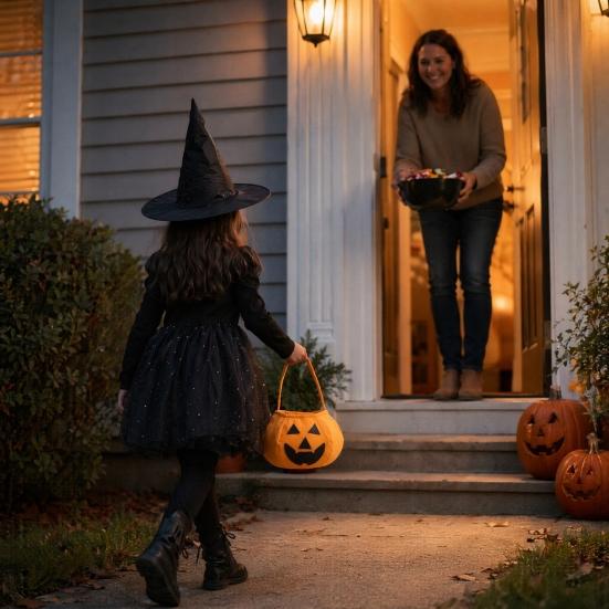 Halloween Pumpkin Candy Bag for Kids Reusable Non-Woven Trick or Treat Bucket Pumpkin