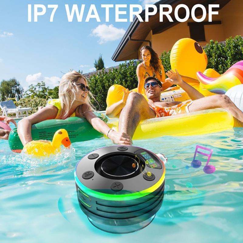LED Illumination Bluetooth-compatible Floating Speaker Waterproof Portable Pairing Rechargeable Pool Light For Outdoor