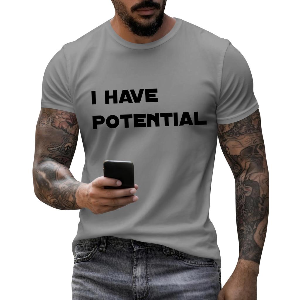 Men's Casual Letter Print Short-Sleeve T-Shirt