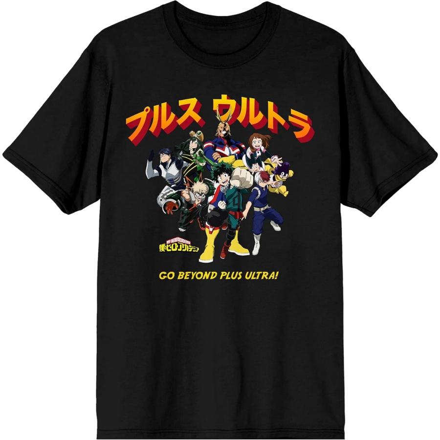 My Hero Academia Characters Black Tee S
