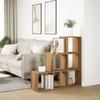 Room Divider Bookshelf 3 Tier Artisan Oak Style 99 x 29 x 99 cm