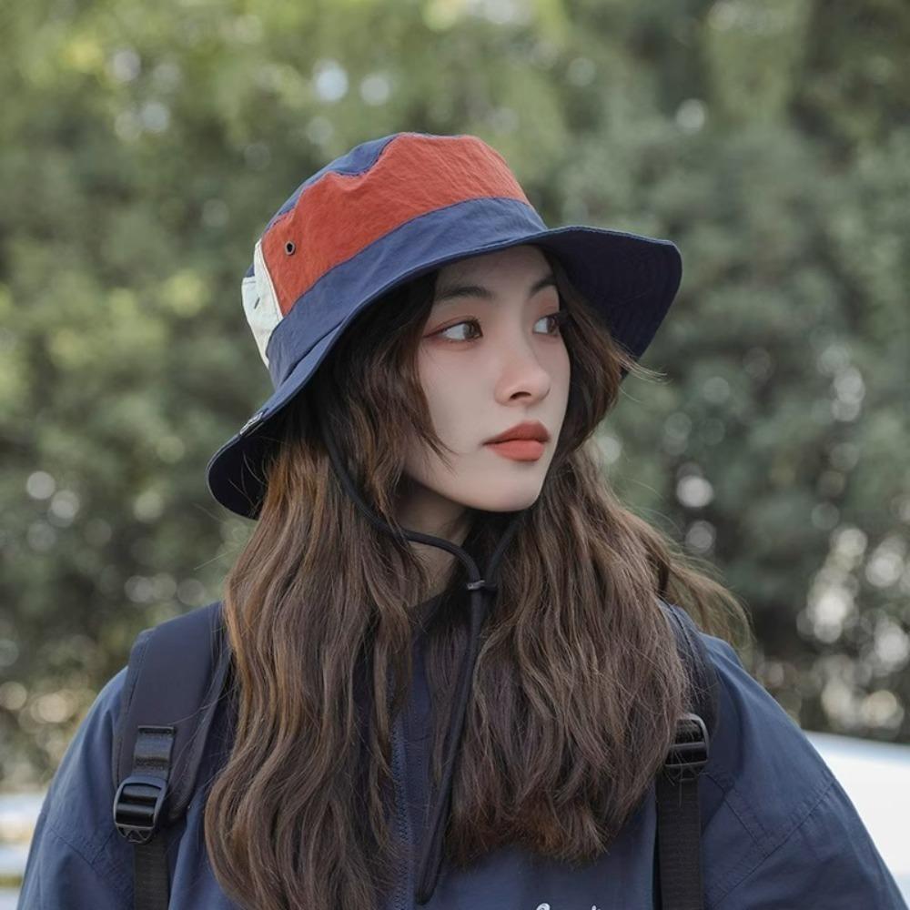 Quick-dry Mountaineering Hat Big Brim Sun Protection Bucket Cap Simple Hiking Fisherman Hat Travel