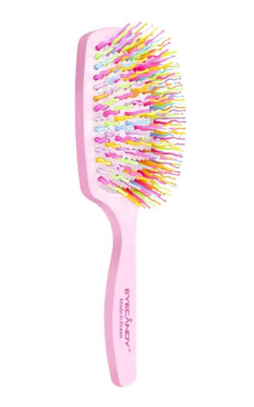 

AiesLink EYE CANDY Радужная Объемная S Лопатка x D4 x Щетка, Розовая, Ш7,5 В21,2см розовый