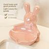Bunny Soap Dish Light Luxury Drain Soap Rack Creative Soap Box  Bathroom