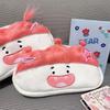 Pink Hair Funny Big Capacity Plush Pencil Bag Creative Cartoon Big Mouth Girl Pens Storage Case Portable School Stationery Gift