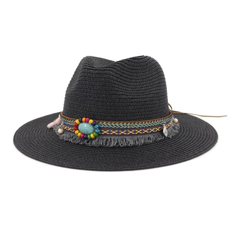 Spring and summer outdoor beach hat sun hat jazz hat couple top hat straw hat CMDJS