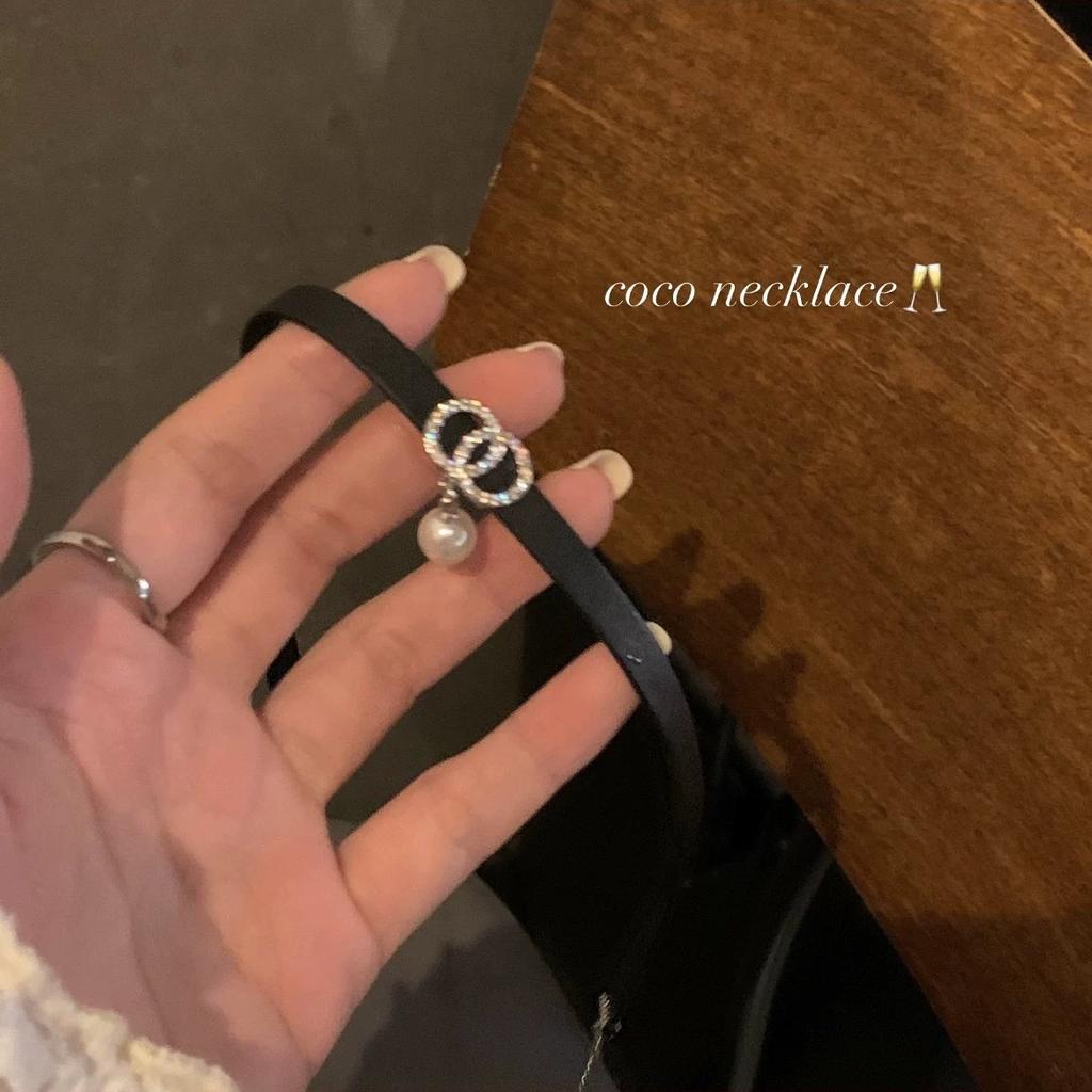 Pure desire sweet cool babes chocker collar niche design sense leather collarbone necklace neck zero