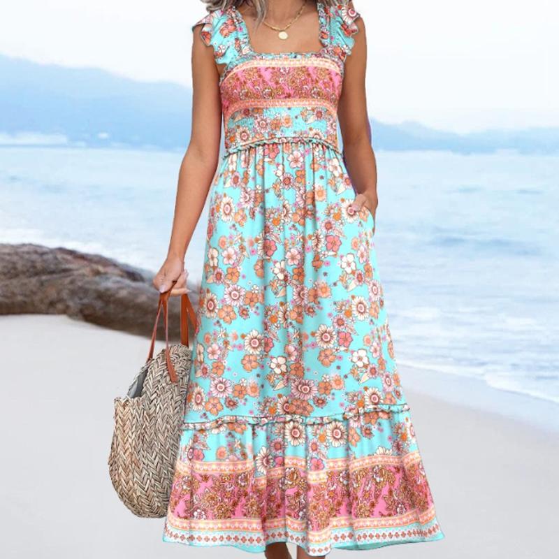 A large number of spot holiday style elegant and comfortable summer dress female 8051