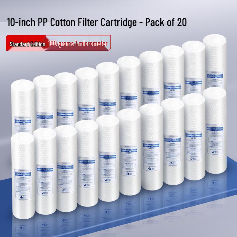 Universal 10-Inch PP Cotton Pre-Filter for Water Purifier, 1/5 Micron Filtration
