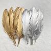 50 st Gåsfjädrar Guld Silver Plume Hantverk Naturlig DIY Plumas Smycken Bröllopsfest Hattar Heminredningstillbehör