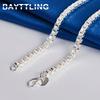 New Men's 925 Sterling Silver 4MM 45cm Box Chain Necklace For Women Fashion Luxury Engagement Party Jewelry Wedding Hip Hop Punk