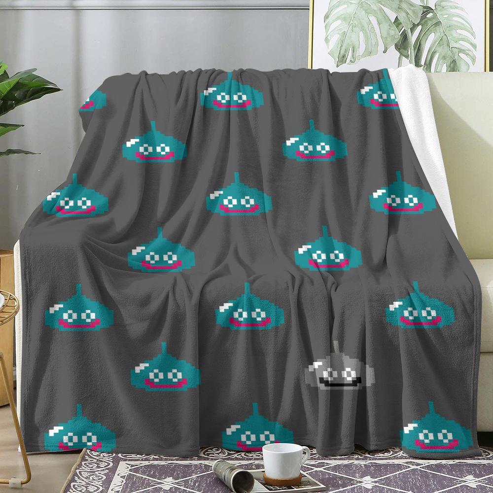 GUOYU Blanket DDragon Quest Slimes Throw Soft Flannel Throw Summer Blanket Lightweight Cozy Nap Blanket for Sofa Bed Travel