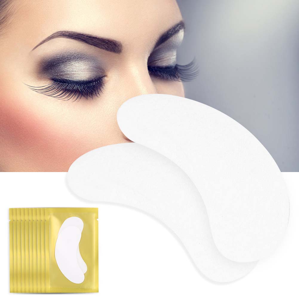 Hydrogel Eye Pads for Eyelash Extension Eye Gel Patches Collagen Eye Mask 10Pairs   Set Gold