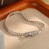 Couple Square English Cuban Chain Bracelet Simple Personality Men's and Women's Confession Gift Jewelry