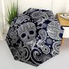 1pc Day of the Dead, Sugar Skull Automatic Open/Close Umbrella Compact Folding Umbrella, All-Season Portable Umbrella for Women/Men340
