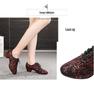 Comode Scarpe da Danza Latina - Tacco Basso per Donne e Tacco Medio per Uomini, Punta Chiusa, Perfette per Cha Cha & Danza Standard.