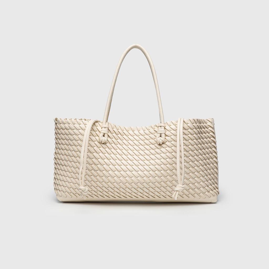 Za 2025 Women's High-End Woven Tote Bag: Fashionable Large-Capacity Handbag & Shoulder Shopping Bag
